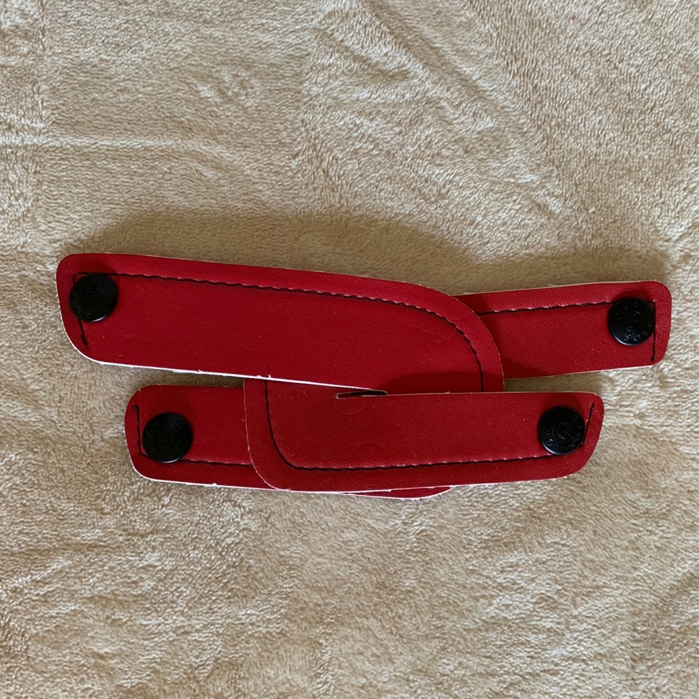 OneSole | red leather strappy top